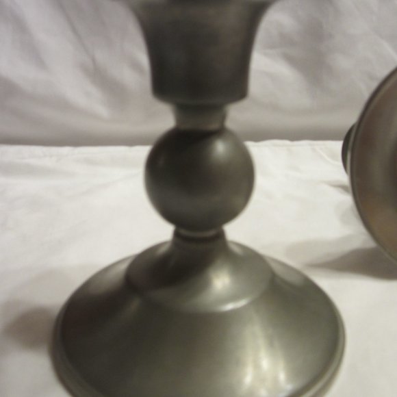 VTG ATC TRINAC PEWTER CANDLESTICKS #700 - Picture 4 of 5